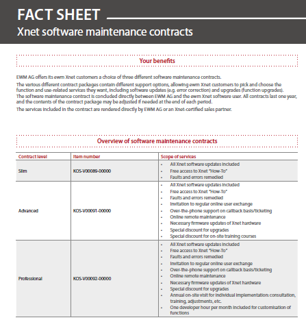 EN ewm Xnet Factsheet