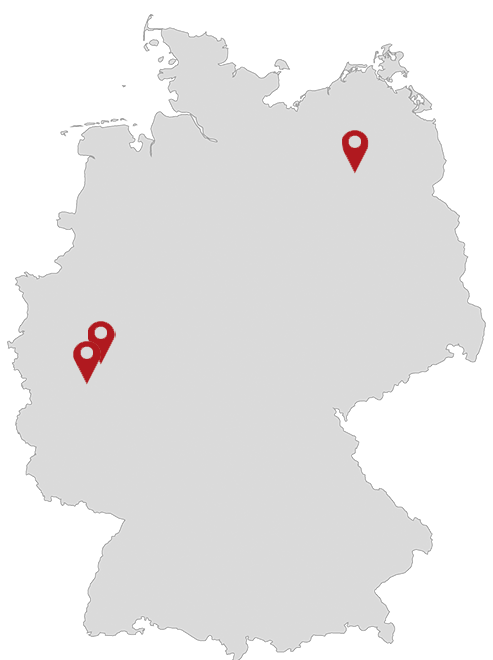 Deutschlandkarte mit Markierung Standort Mündersbach