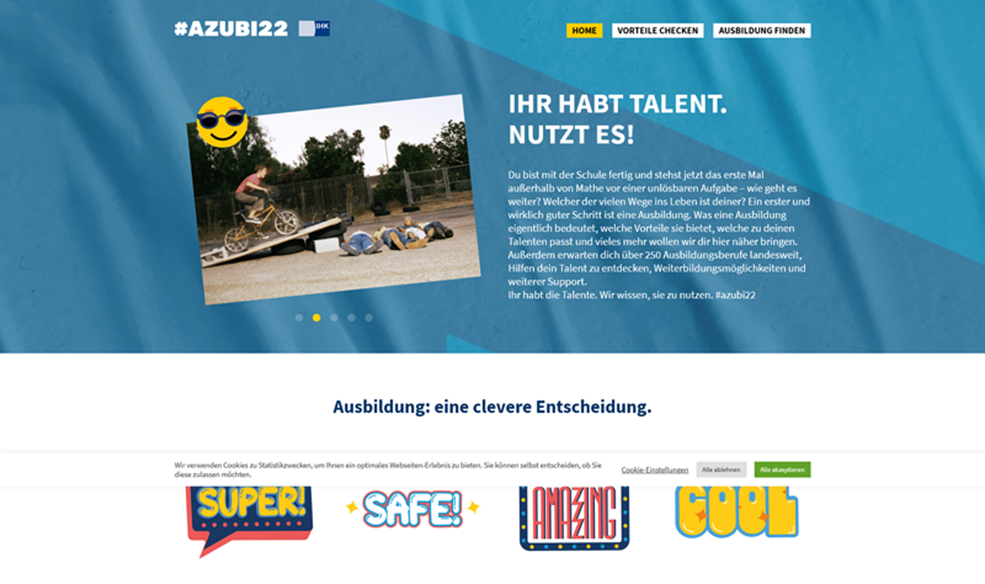 Webseite Nutze dein Talent