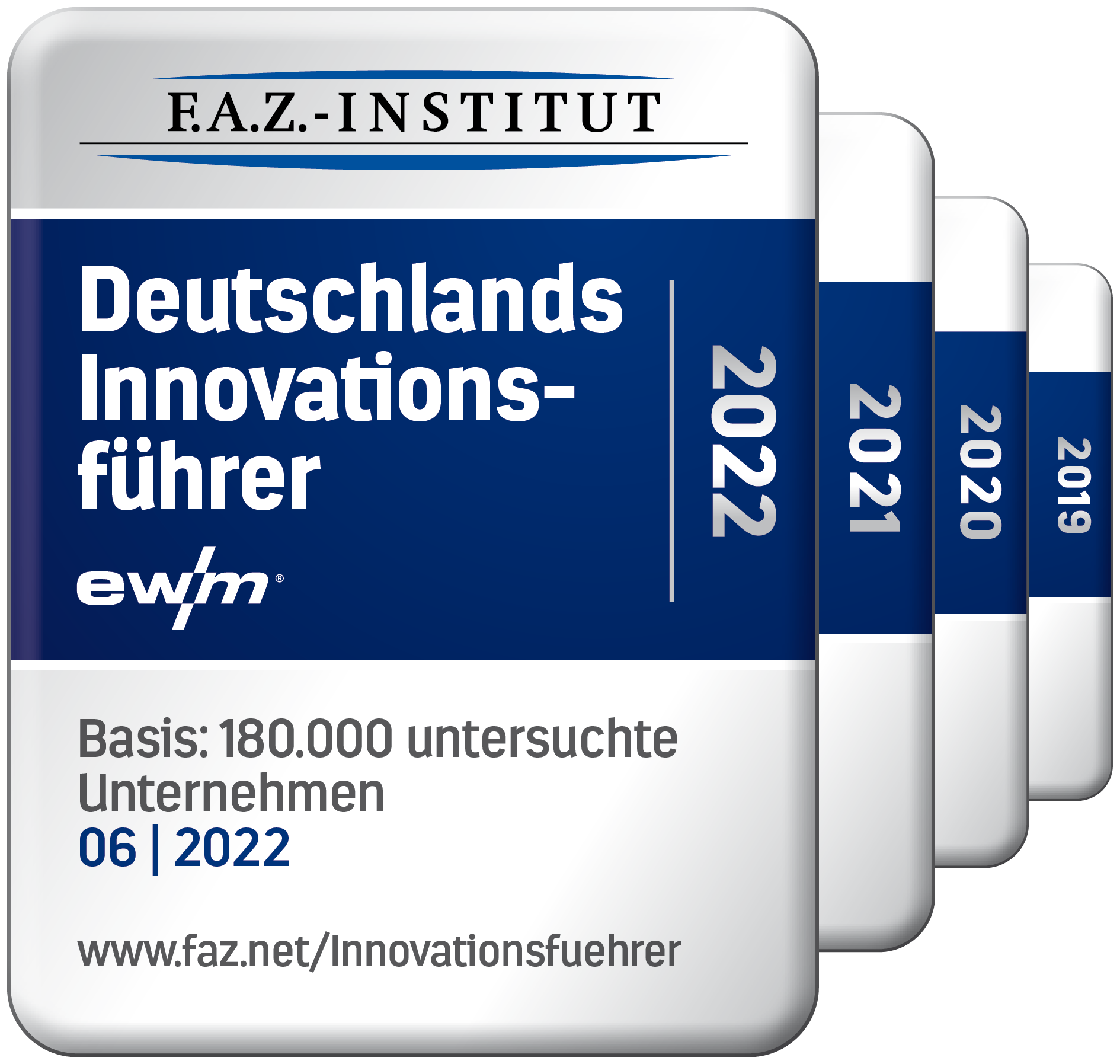 FAZ-Siegel_Deutschlands-Innovationsfuehrer_4Jahre_EWM_06-2022